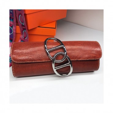 Hermes Egee Crocodile Leather Clutch Bag  