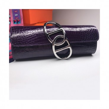Hermes Egee Crocodile Leather Clutch Bag  