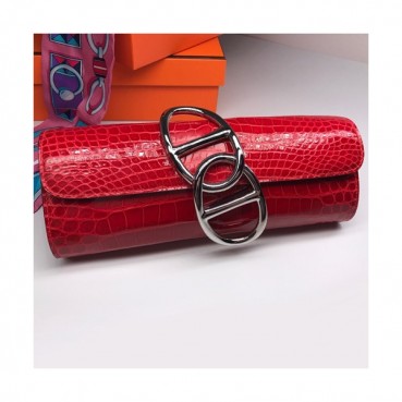 Hermes Egee Crocodile Leather Clutch Bag  