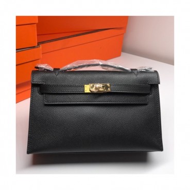 Hermes Mini Kelly Epsom Leather Tote Bag / Clutch Bag,22cm 