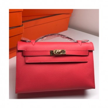 Hermes Mini Kelly Epsom Leather Tote Bag / Clutch Bag,22cm 