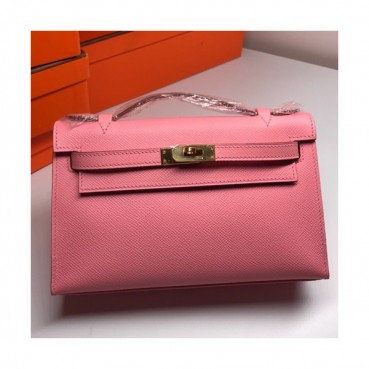 Hermes Mini Kelly Epsom Leather Tote Bag / Clutch Bag,22cm 