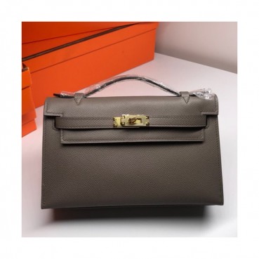 Hermes Mini Kelly Epsom Leather Tote Bag / Clutch Bag,22cm 