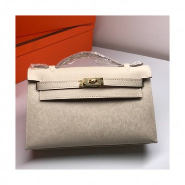 Hermes Mini Kelly Epsom Leather Tote Bag / Clutch Bag,22cm 