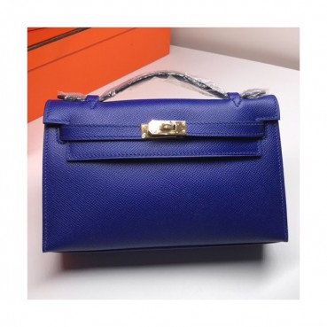 Hermes Mini Kelly Epsom Leather Tote Bag / Clutch Bag,22cm 