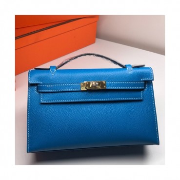 Hermes Mini Kelly Epsom Leather Tote Bag / Clutch Bag,22cm 