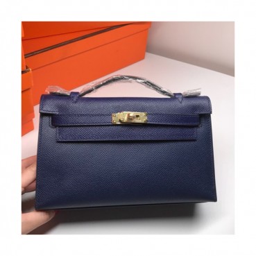 Hermes Mini Kelly Epsom Leather Tote Bag / Clutch Bag,22cm 