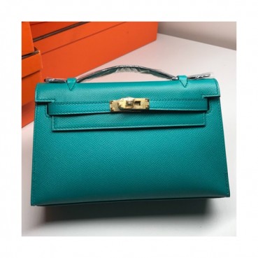 Hermes Mini Kelly Epsom Leather Tote Bag / Clutch Bag,22cm 