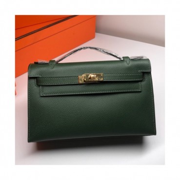 Hermes Mini Kelly Epsom Leather Tote Bag / Clutch Bag,22cm 