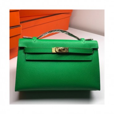 Hermes Mini Kelly Epsom Leather Tote Bag / Clutch Bag,22cm 