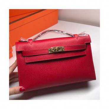 Hermes Mini Kelly Epsom Leather Tote Bag / Clutch Bag,22cm 