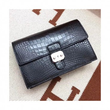 Hermes Crocodile Leather Clutch Bag 