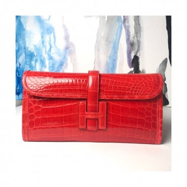 Hermes Crocodile Leather Clutch Bag ,29cm 