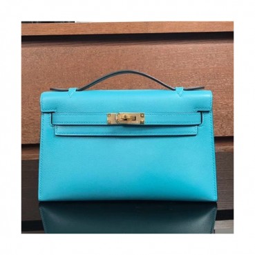 Hermes Mini Kelly Leather Tote Bag / Clutch Bag,22cm 