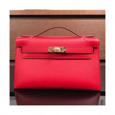 Hermes Mini Kelly Leather Tote Bag / Clutch Bag,22cm 
