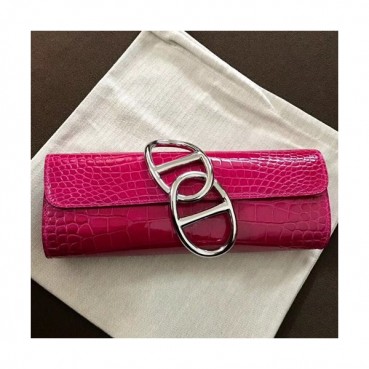 Hermes Egee Crocodile Leather Clutch Bag  