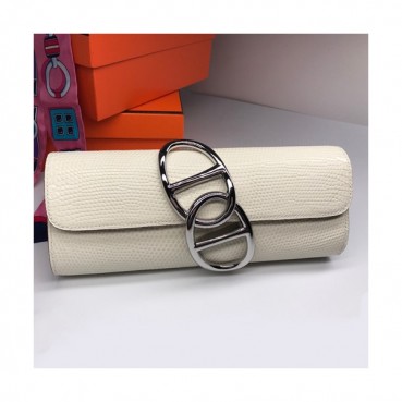 Hermes Egee Crocodile Leather Clutch Bag  