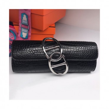 Hermes Egee Crocodile Leather Clutch Bag  
