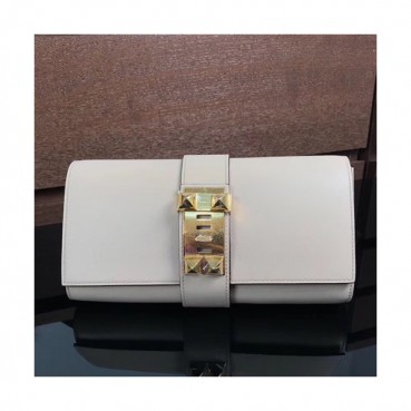 Hermes Medor Swift Leather Clutch Bag ,23cm 