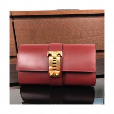 Hermes Medor Box Leather Clutch Bag ,23cm 