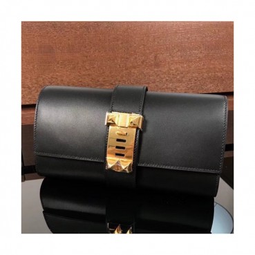 Hermes Medor Box Leather Clutch Bag ,23cm 