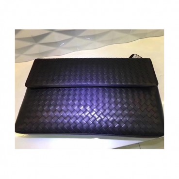 Bottega Veneta Leather Black Clutch Bag,30cm 