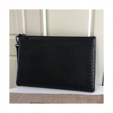 Bottega Veneta Leather Black Clutch Bag,30cm 