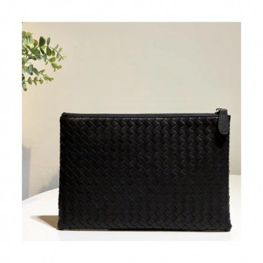 Bottega Veneta Leather Black Clutch Bag,25/30/33cm 