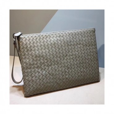 Bottega Veneta Leather Beige Clutch Bag,34cm 