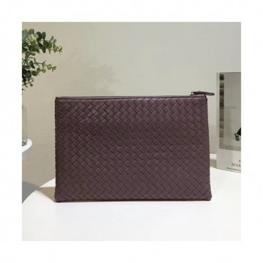 Bottega Veneta Leather Purple Clutch Bag,30cm 
