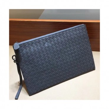 Bottega Veneta Leather Gray Clutch Bag,30cm 