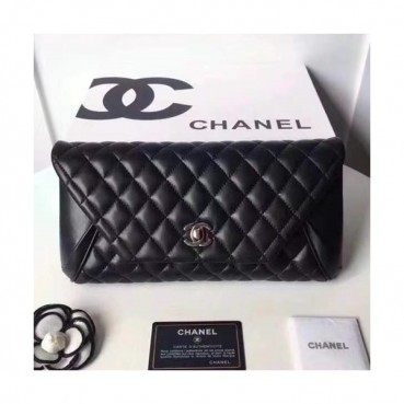 Chanel 2018 Women Leather Flap Clutch Bag ,29CM 
