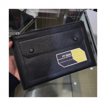 Prada Saffiano Mens Clutch Bag,28CM 