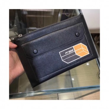 Prada Saffiano Mens Clutch Bag,28CM 