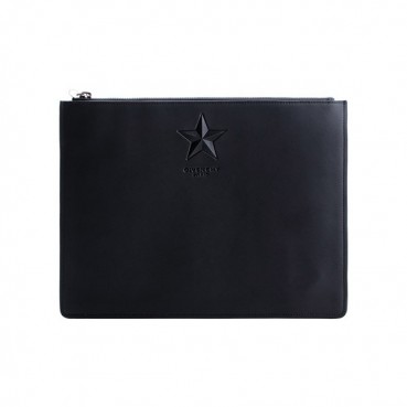 Givenchy Leather Black Star Clutch Bag,30.5cm 
