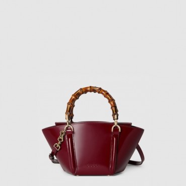 구찌 여성 뱀부 탑 핸들 미니 토트백 - Gucci Womens Bamboo Top Handle Mini Tote Bag 