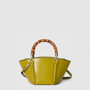 구찌 여성 뱀부 탑 핸들 미니 토트백 - Gucci Womens Bamboo Top Handle Mini Tote Bag 