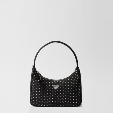 프라다 여성 스터드 리에디션 리나일론 미니백 1BC515 - Prada Womens Studded Re