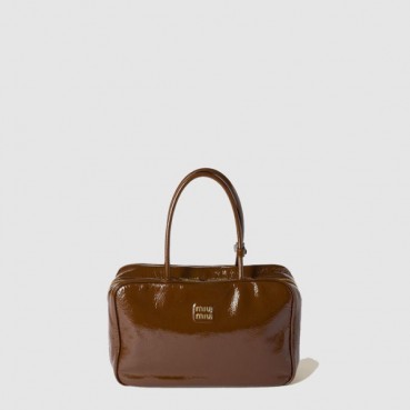 미우미우 여성 나플락 페이턴트 가죽 보 백 - Miumiu Womens Naflac Patent Leather Bow Bag 