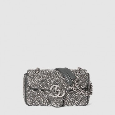 구찌 여성 크리스탈 스몰 숄더백 - Gucci Womens Crystal Small Shoulder Bag 