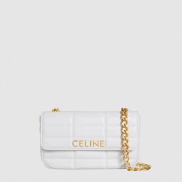 셀린느 여성 모노크롬 마틀라세 체인 숄더백 - Celine Womens Monochrome Matelassé Chain Shoulder Bag 