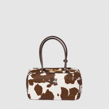 미우미우 여성 프린트 가죽 보 백 - Miumiu Womens Printed Beau Bag 