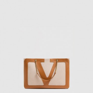 발렌티노 여성 가라바니 비바 슈퍼스타 캔버스 라지 쇼퍼 백 - Valentino Womens Garavani Viva Superstar Canvas Large Shopper Bag 