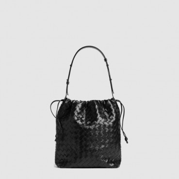 보테가베네타 남성 인트레치아토 비블리오테카 버킷 백 - Bottega veneta Mens Intrecciato Biblioteca Bucket Bag 