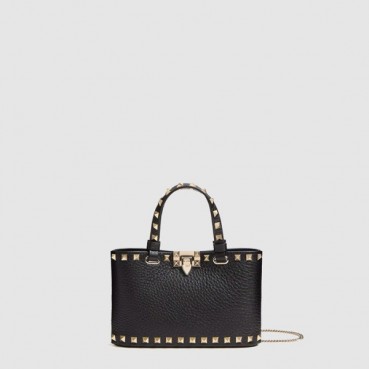 발렌티노 여성 락스터드 그레이니 미니 쇼퍼 백 - Valentino Womens Rockstud Grainy Mini Shopper Bag 