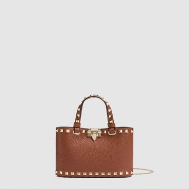 발렌티노 여성 락스터드 그레이니 미니 쇼퍼 백 - Valentino Womens Rockstud Grainy Mini Shopper Bag 