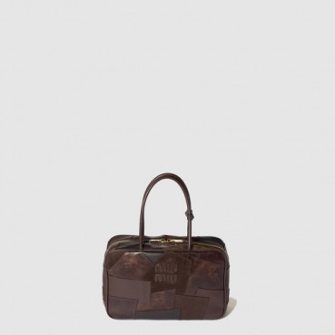 미우미우 여성 가죽 패치워크 보 백 - Miumiu Womens Leather Patchwork Beau Bag 