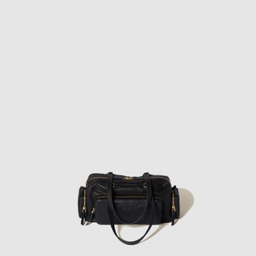 미우미우 여성 워싱 나파 가죽 포켓 백 - Miumiu Womens Washed Nappa Leather Pocket Bag 