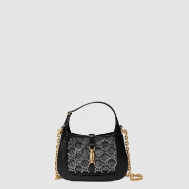 구찌 여성 재키 1961 미니 크리스털 GG 리자드 백 - Gucci Womens Jackie 1961 Mini Crystal GG Lizard Bag 