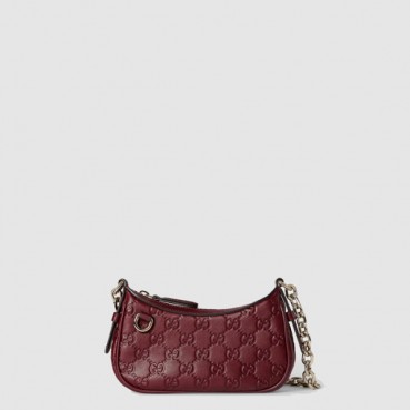 구찌 여성 GG 엠블럼 미니 숄더백 - Gucci Womens GG Emblem Mini Shoulder Bag 